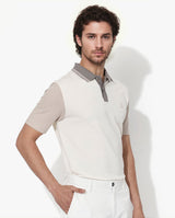 Men's White Casual Regular Fit Solid Half Sleeves Polo Tshirt