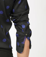 Men's Black Casual Regular Fit Printed Full Sleeves Shirt