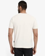 Men's White Casual Regular Fit Printed Half Sleeves Tshirt