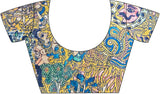Women's Silk Blend Beige Printed Designer Saree with Blouse Piece