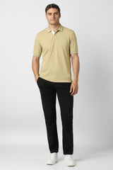 Men's Beige Casual Half Sleeves Polo Tshirt