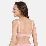 Women's Pink Single Layered Non Wired Full Coverage Tshirt Bra