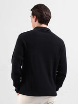 Men's Slim Fit Textured Polo Collar Tshirt