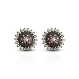 Women's Pink Mandala Stud Earrings