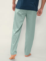 Men's Green Daily Solid Cotton Pyjama