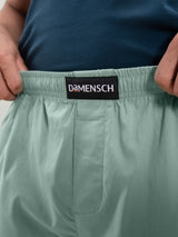 Men's Green Daily Solid Cotton Pyjama