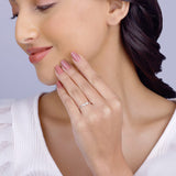 Women's Silver Zircon Bow Beauty Ring
