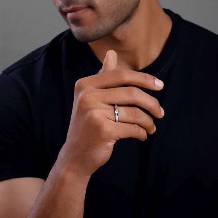 Silver Rugged Ring For Him