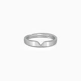 Silver Classic V Ring For Him