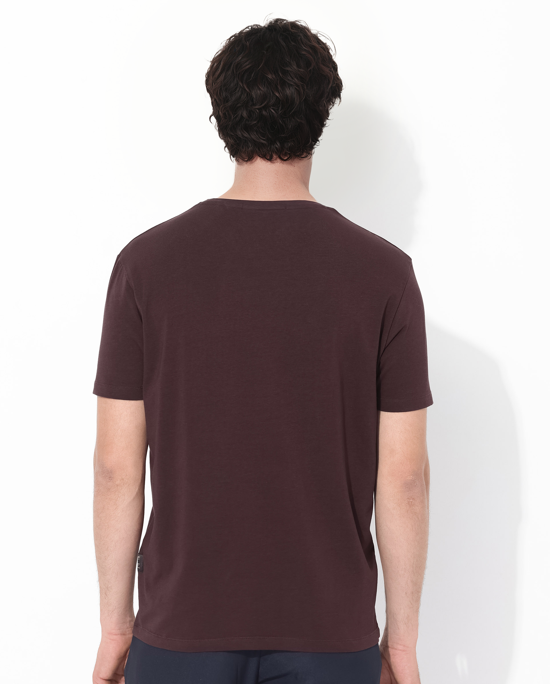 Men's Red Casual Regular Fit Solid Half Sleeves Tshirt