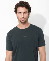 Men's Green Casual Regular Fit Solid Half Sleeves Tshirt