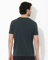 Men's Green Casual Regular Fit Solid Half Sleeves Tshirt
