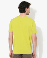 Men's Green Casual Regular Fit Solid Half Sleeves Tshirt
