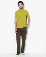 Men's Green Casual Regular Fit Solid Half Sleeves Tshirt
