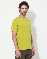 Men's Green Casual Regular Fit Solid Half Sleeves Tshirt