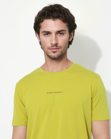 Men's Green Casual Regular Fit Solid Half Sleeves Tshirt