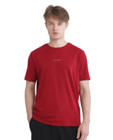 Men's Red Casual Regular Fit Solid Half Sleeves Tshirt