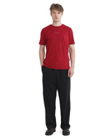 Men's Red Casual Regular Fit Solid Half Sleeves Tshirt