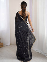 Women's Black Festive Saree