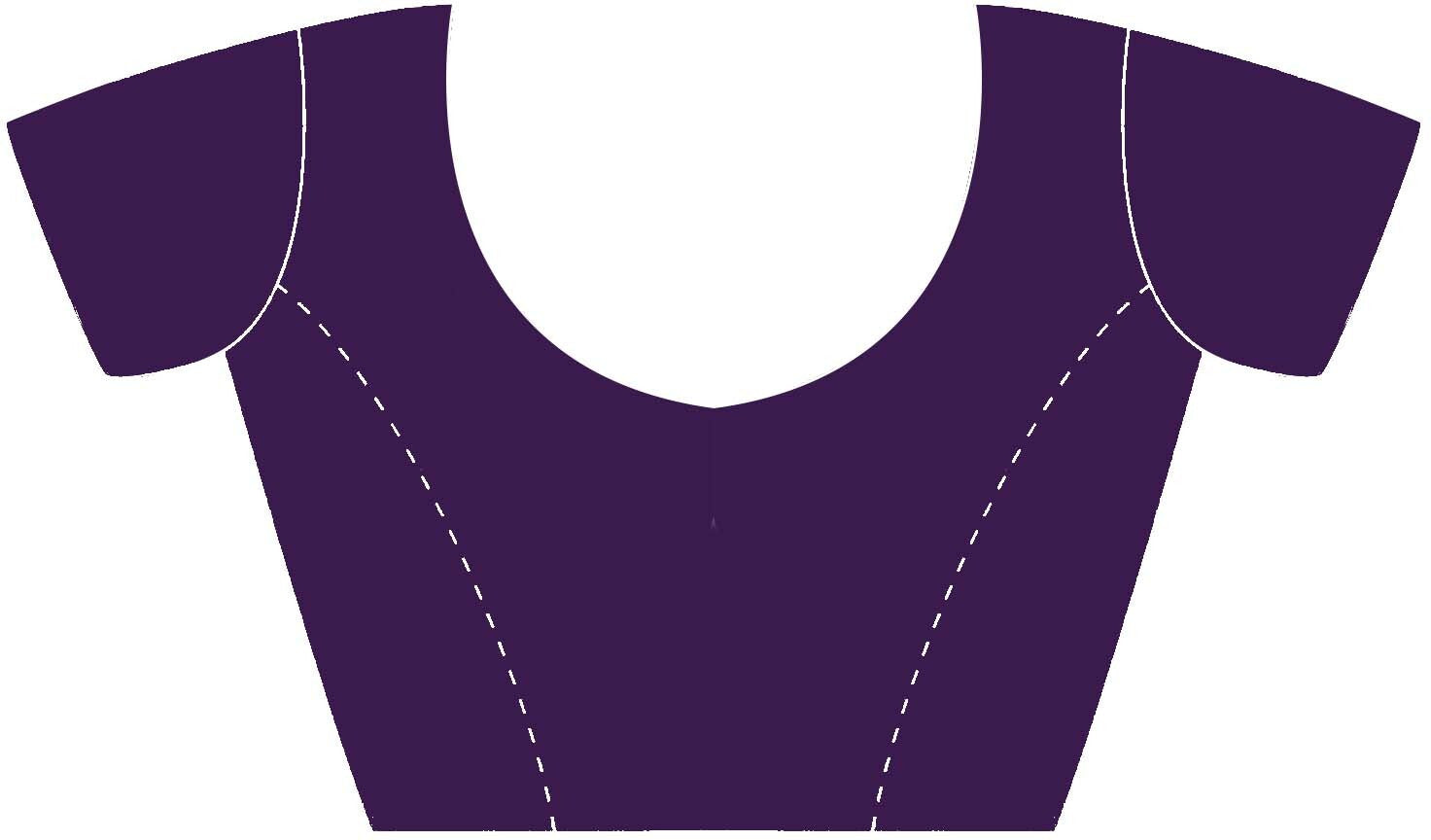 Women's Net Purple Embellished Designer Saree with Blouse Piece