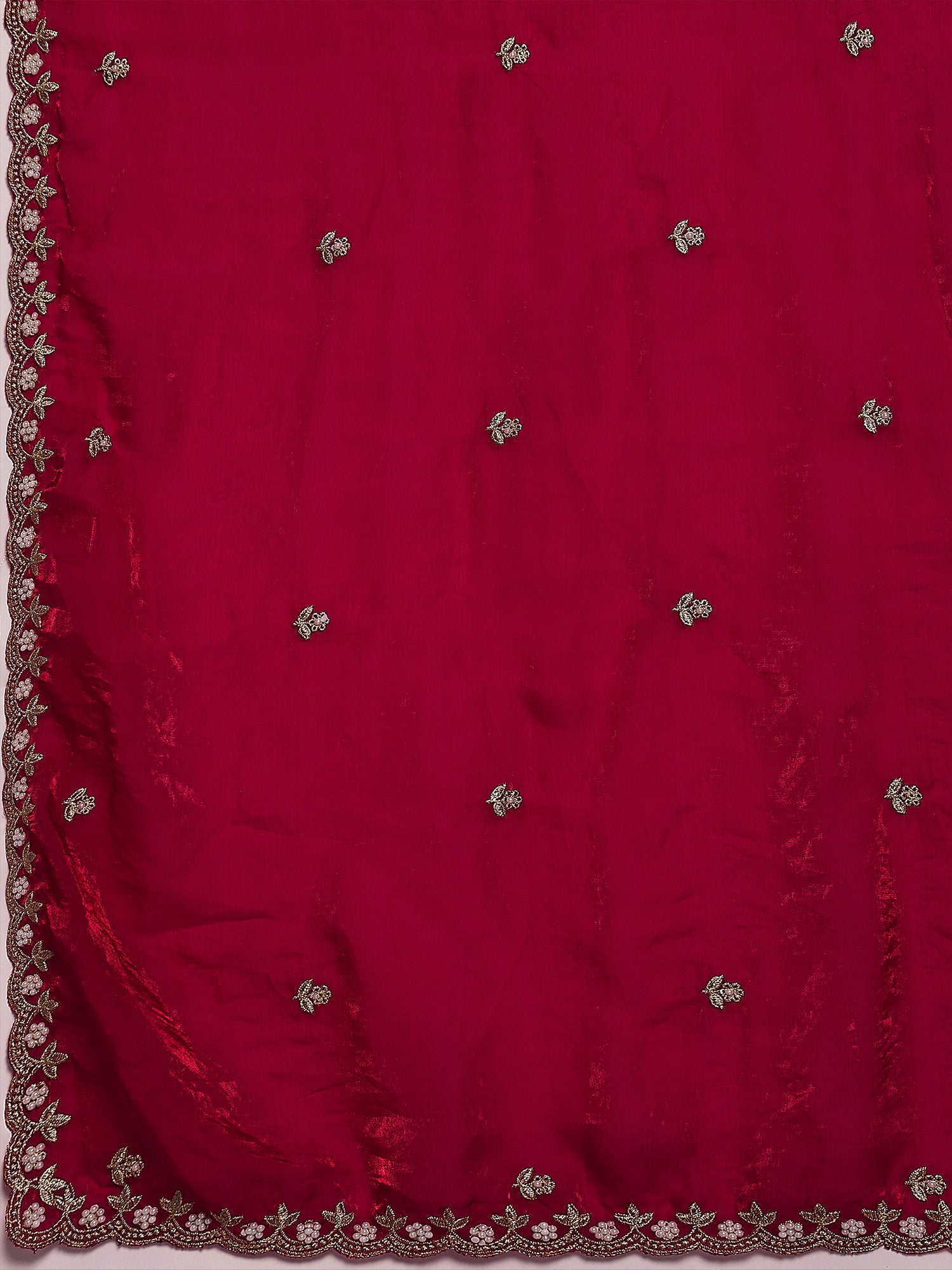 Women's Pink Festive Saree