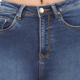 Women's Blue Casual Slim Fit Solid Jeans