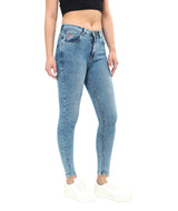Women's Blue Casual Slim Fit Solid Jeans