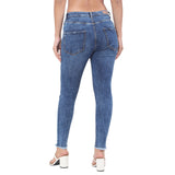 Women's Blue Casual Slim Fit Solid Jeans