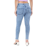 Women's Blue Casual Slim Fit Solid Jeans