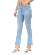 Women's Blue Casual Slim Fit Solid Jeans