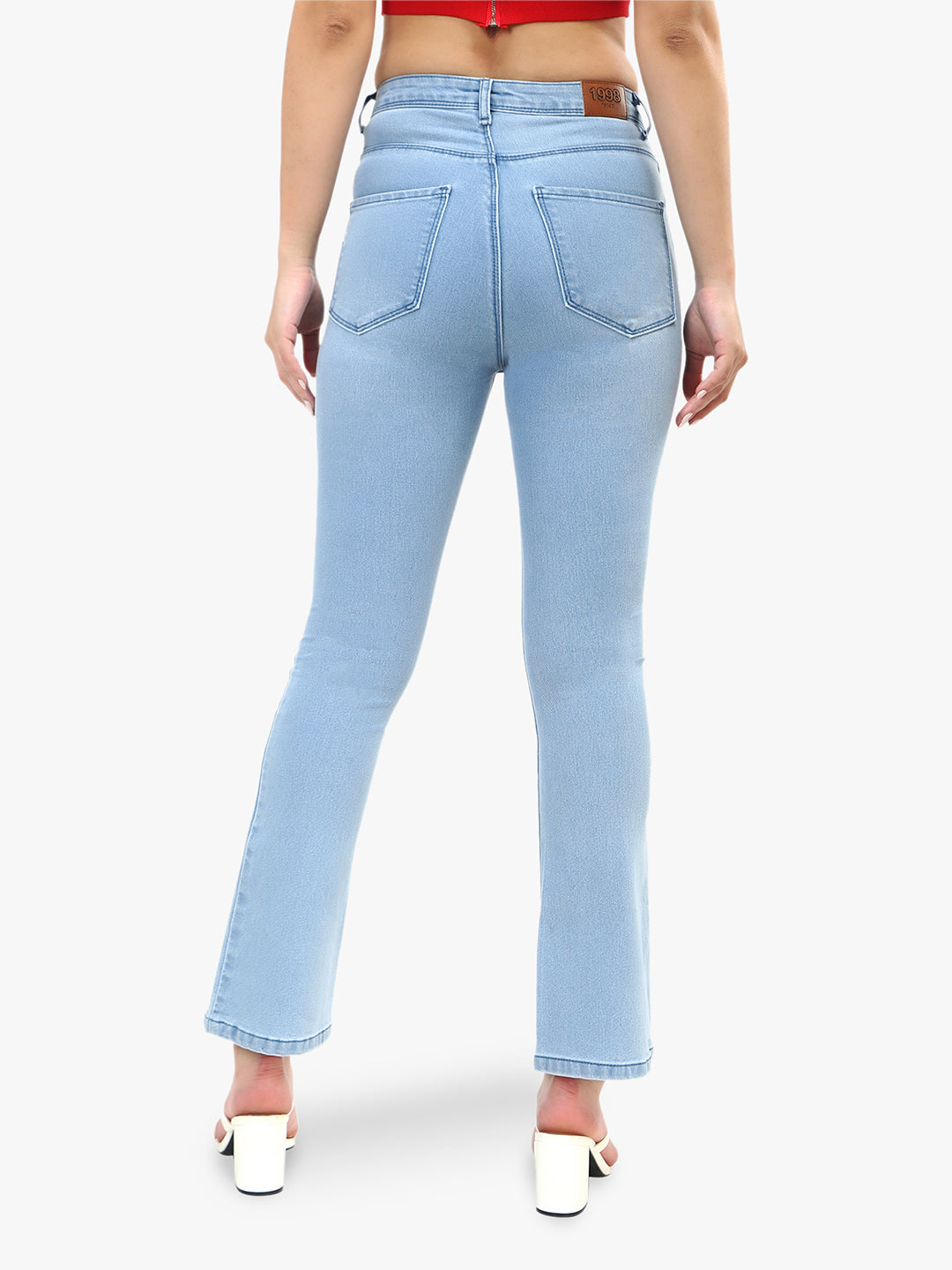 Women's Blue Casual Slim Fit Solid Jeans