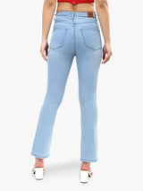 Women's Blue Casual Slim Fit Solid Jeans