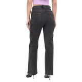 Women's Black Casual Straight Fit Solid Jeans