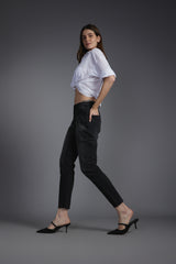 Women's Black Casual Regular Fit Solid Jeans