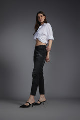 Women's Black Casual Regular Fit Solid Jeans
