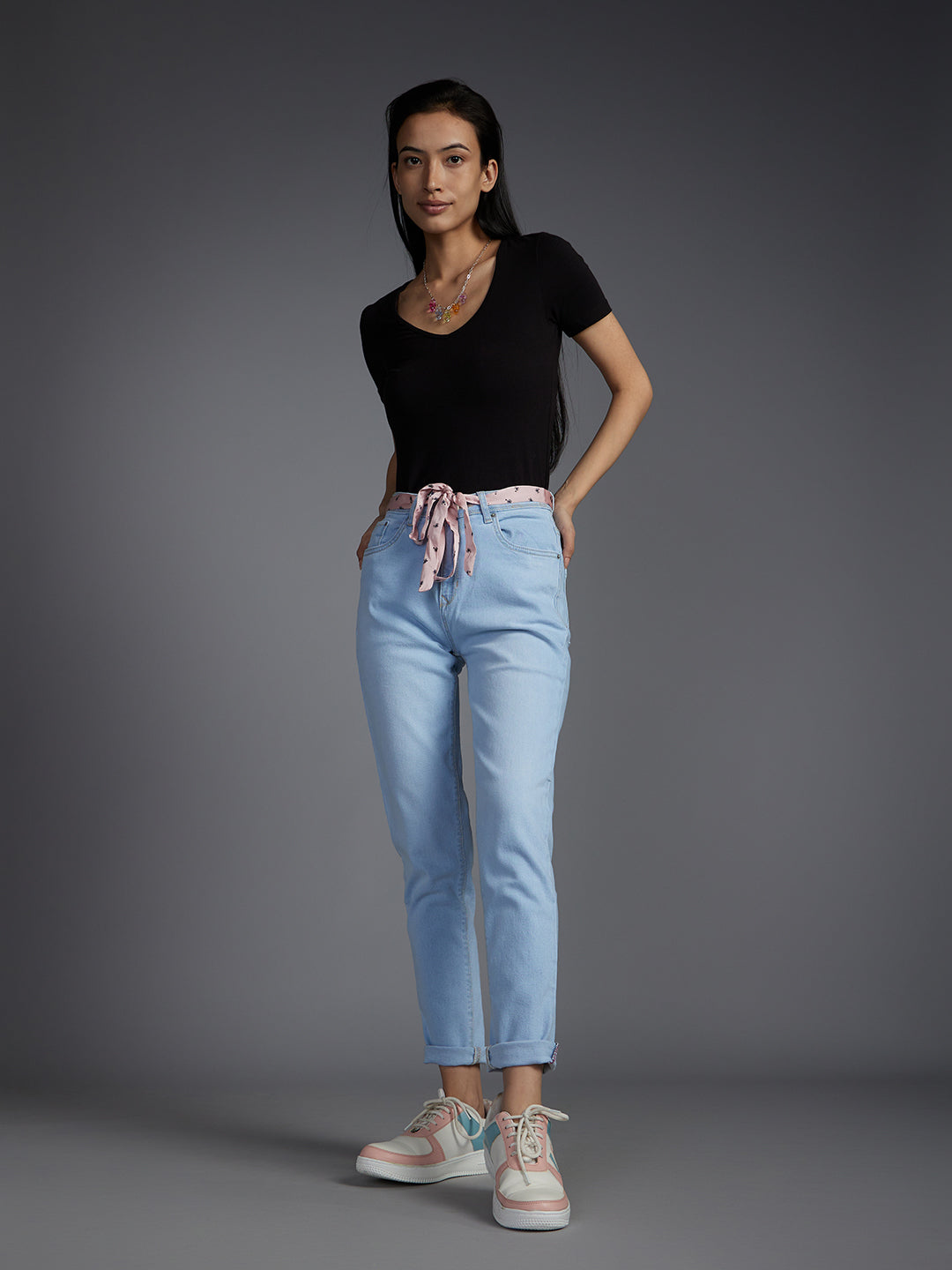 Women's Blue Casual Regular Fit Solid Jeans