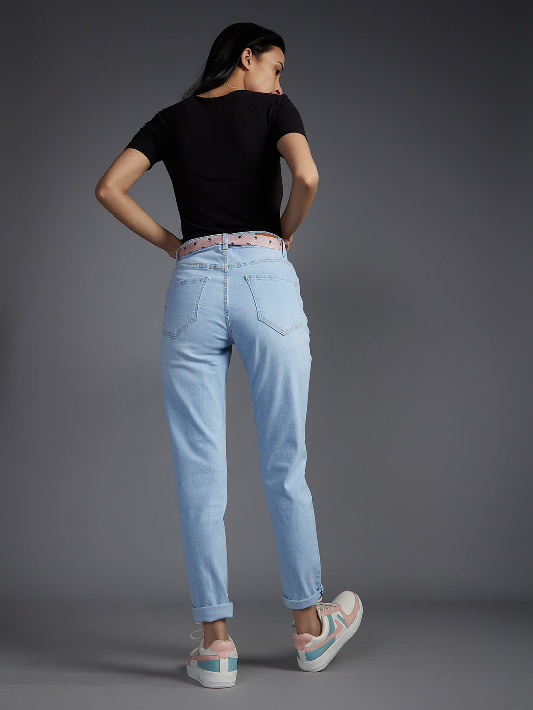 Women's Blue Casual Regular Fit Solid Jeans