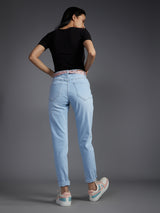 Women's Blue Casual Regular Fit Solid Jeans