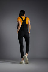 Women's Black Casual Slim Fit Solid Jumpsuit