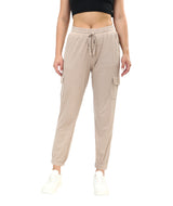 Women's Beige Casual Regular Fit Solid Jogger