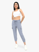 Women's Grey Casual Regular Fit Solid Jogger