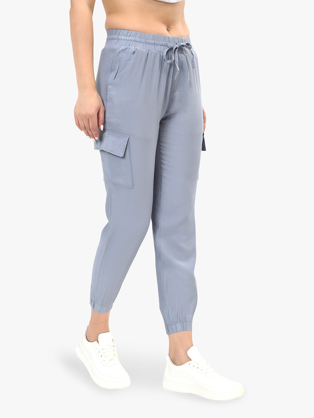 Women's Grey Casual Regular Fit Solid Jogger