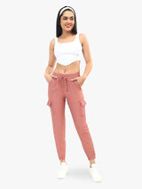 Women's Pink Casual Regular Fit Solid Jogger