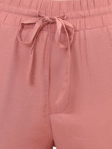 Women's Pink Casual Regular Fit Solid Jogger