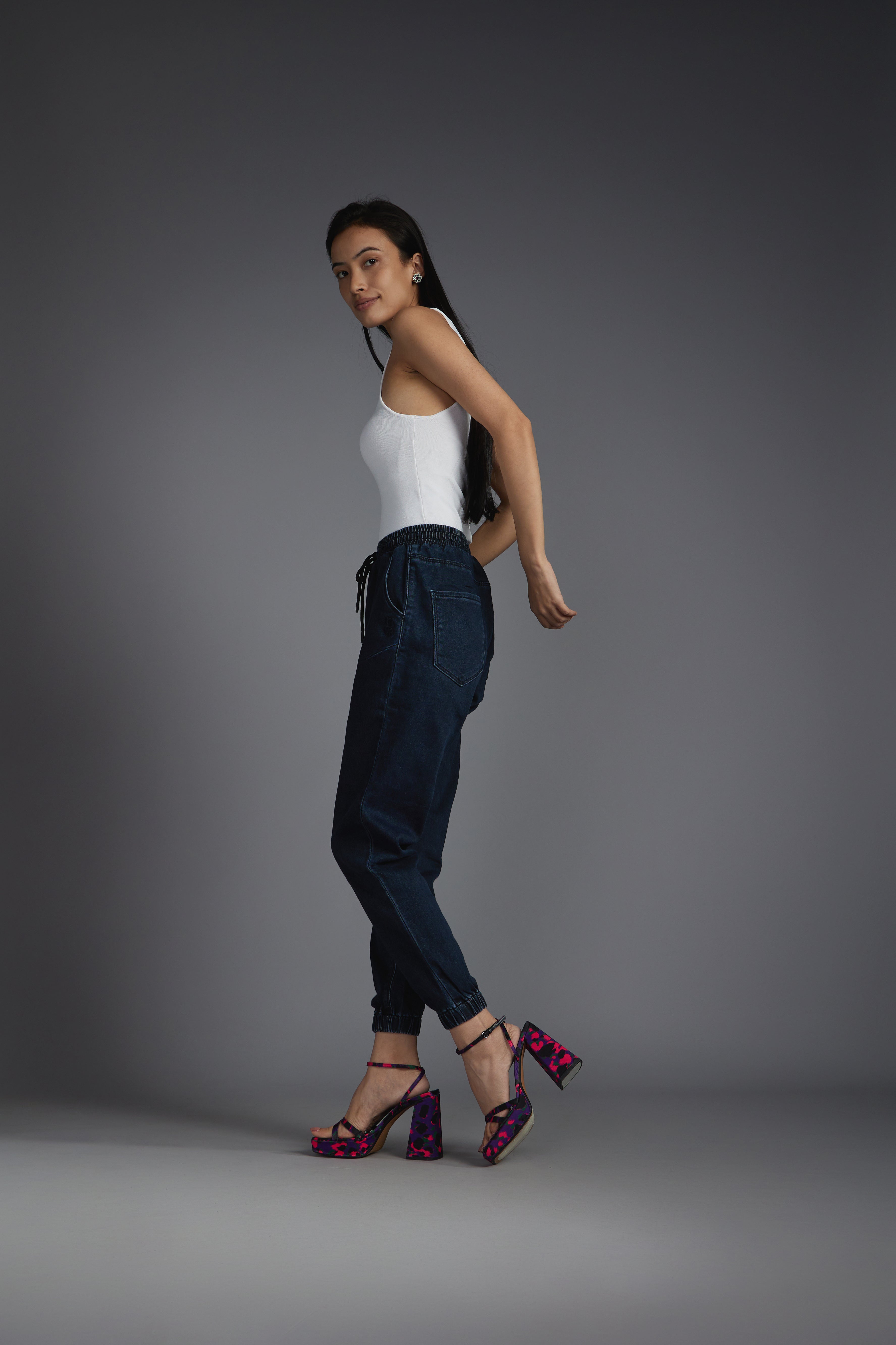 Women's Blue Casual Regular Fit Solid Jogger
