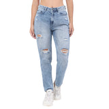 Women's Blue Casual Regular Fit Solid Jeans