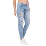 Women's Blue Casual Regular Fit Solid Jeans