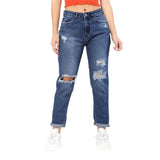 Women's Blue Casual Regular Fit Solid Jeans