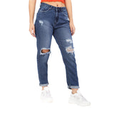 Women's Blue Casual Regular Fit Solid Jeans