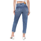 Women's Blue Casual Slim Fit Solid Jeans